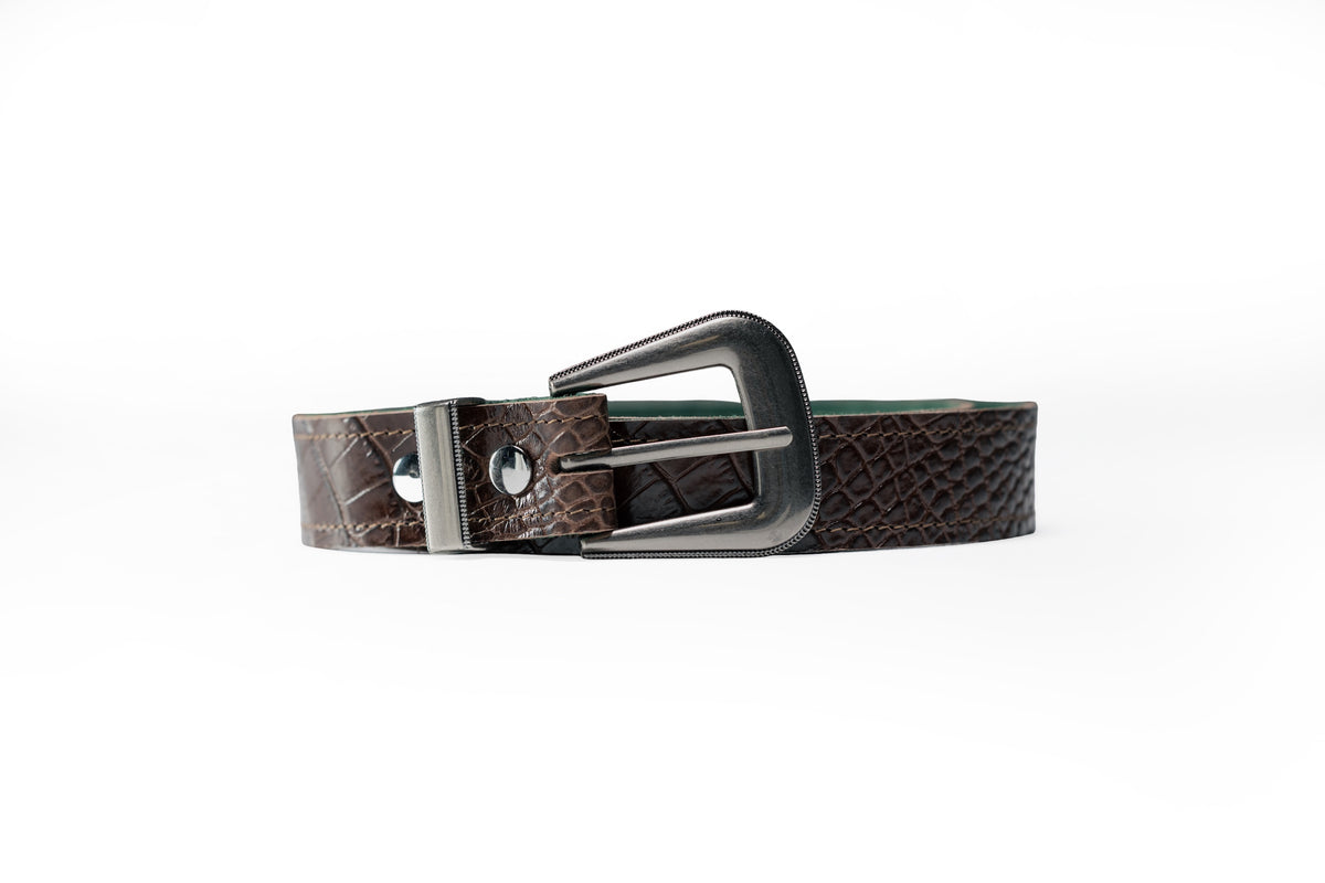 Croc Belt Brown