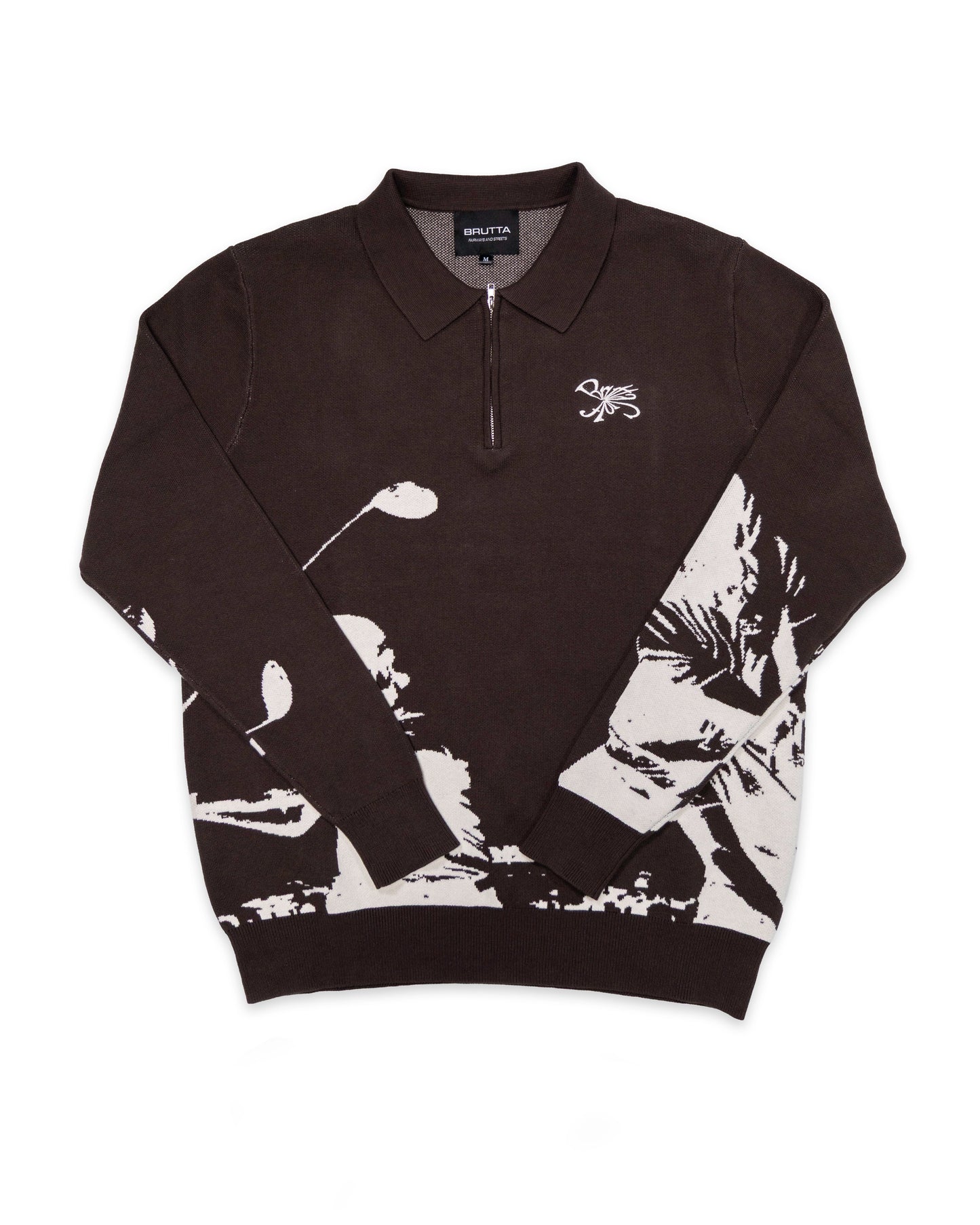 Swingman Knit Quarter Zip Brown