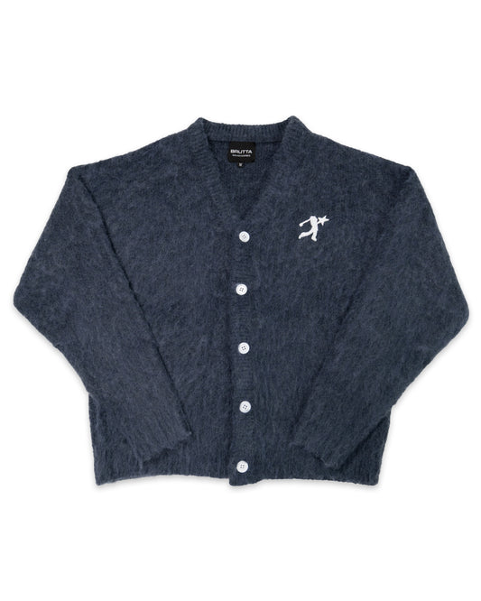 Steel Mohair Cardigan