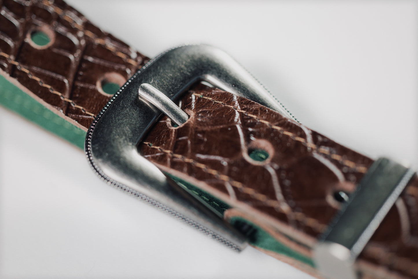Croc Belt Brown