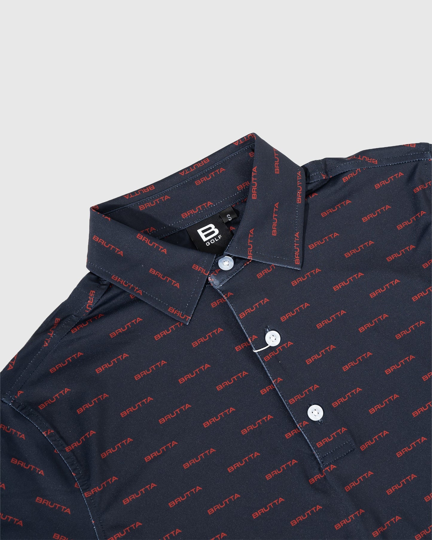 Overprint Polo Black/Red