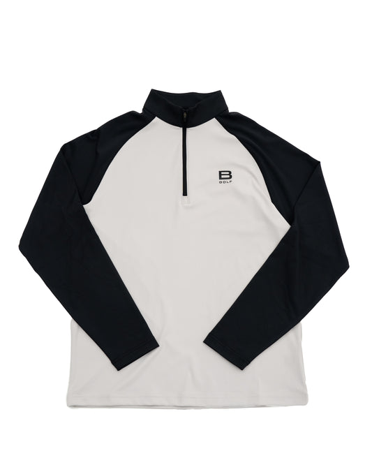 Half Zip Two Tone Black/Gray