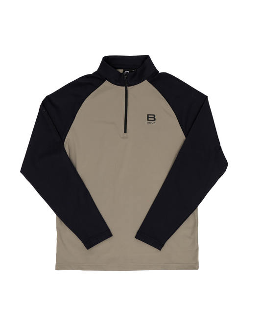 Half Zip Two Tone Black/Army Green