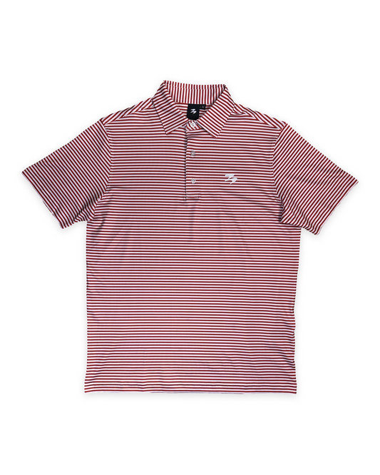 Striped polo Red