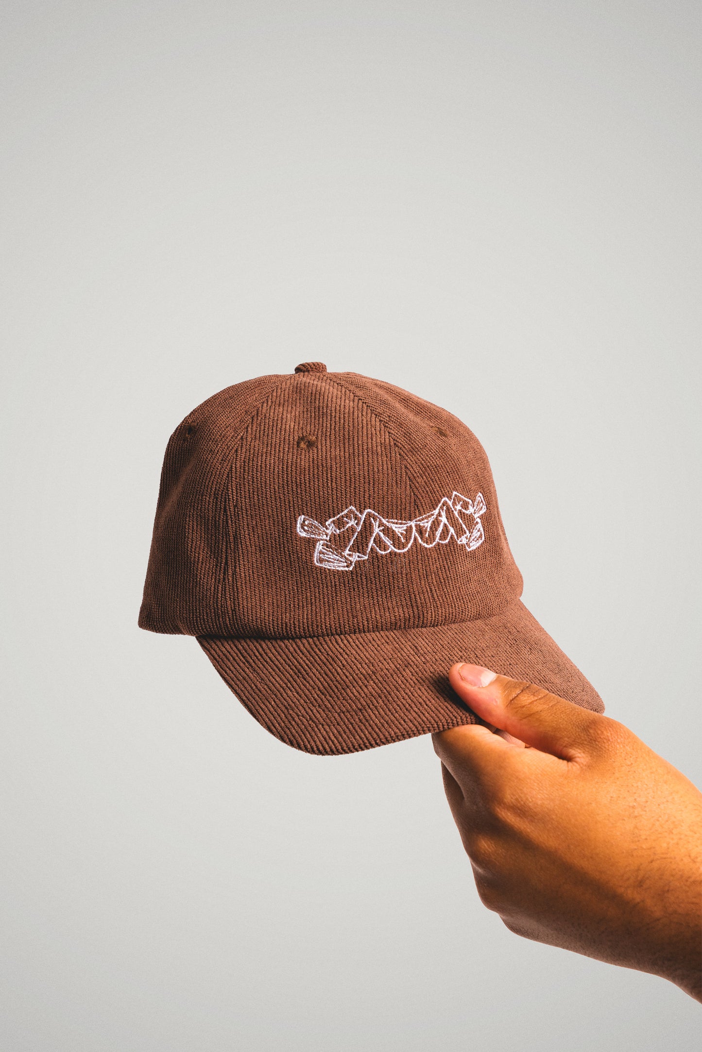 Script Cap Brown Corduroy