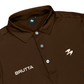 Long Sleeve Polo Chocolate